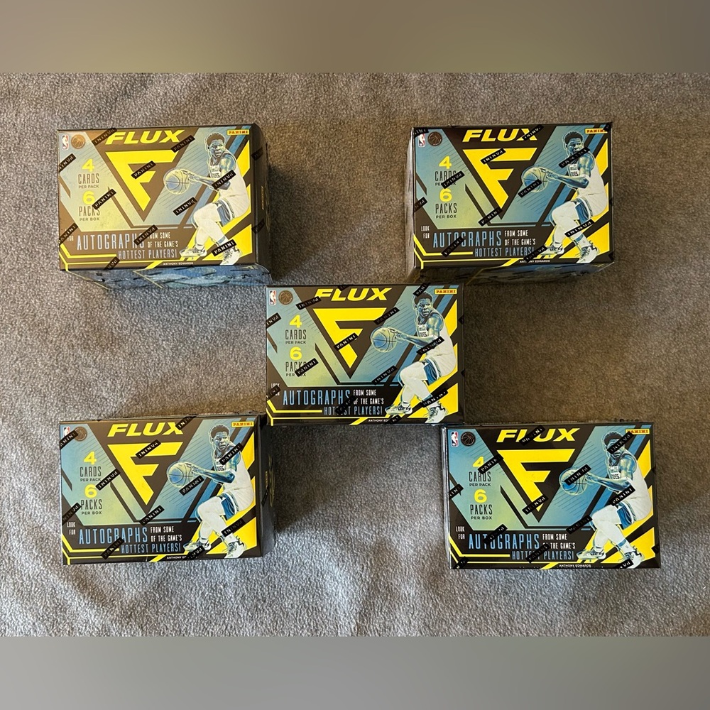 2022-2023 Panini Flux Basketball Booster Box bundle of 5